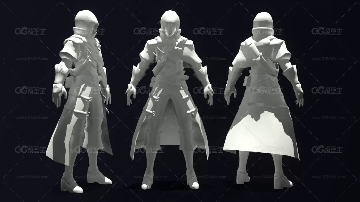 3dmax女孩 卡通角色 二次元 刺客 战士-4