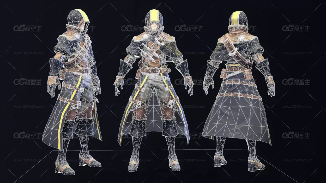 3dmax女孩 卡通角色 二次元 刺客 战士-5