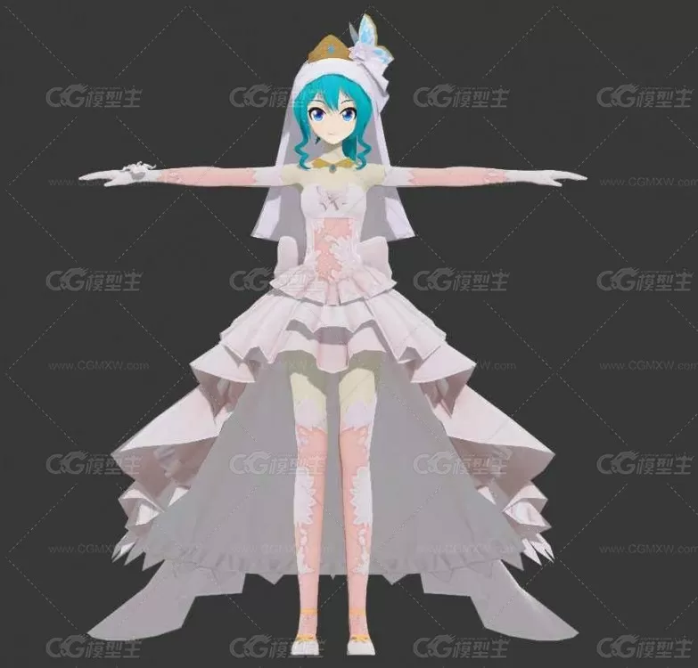 《初音未来》人物模型 二次元 卡通角色模型-3