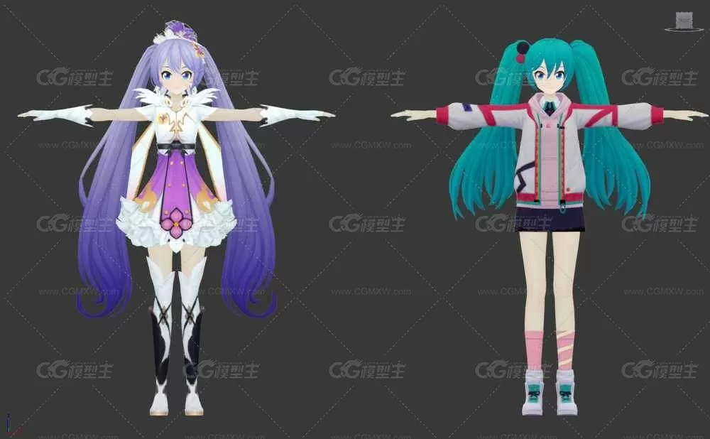 《初音未来》人物模型 二次元 卡通角色模型-6