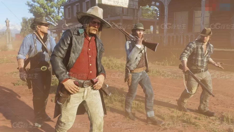 荒野大镖客2救赎 写实次世代3D人物模型 Red Dead Redemption 2-11