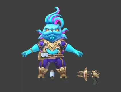 蓝岛星球生物绿魔战士