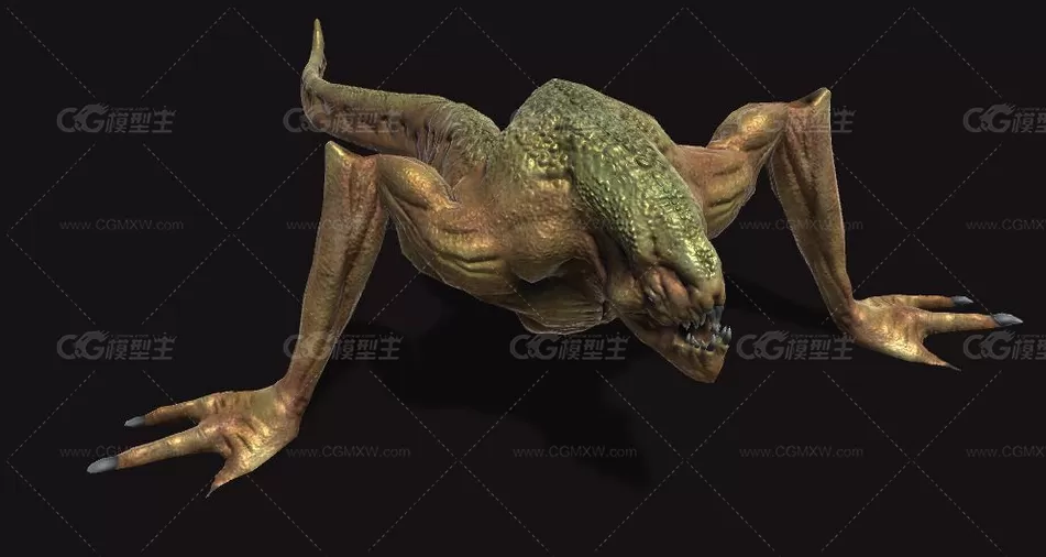 U3D次时代带骨骼动画的怪物3D模型包-11