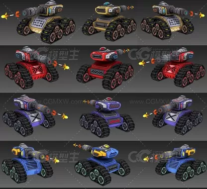 Unity卡通坦克模型 Big Toon Sci Fi Ultra Tank-7