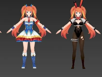日系可爱风 美少女模型