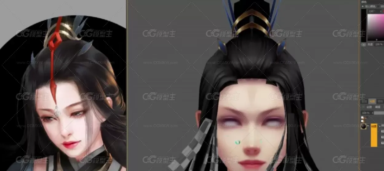 3D角色模型制作 手绘材质贴图 uv展开 视频教程-3