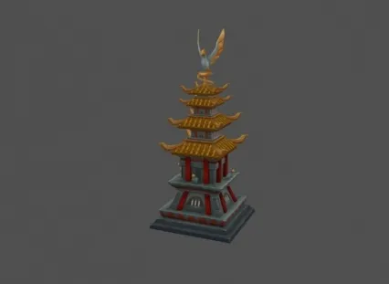佛陀寺庙高僧圆寂塔
