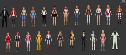 男女 时尚时装 CG模型 3D模型 免费下载