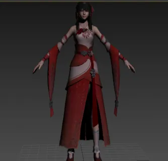 古风 红衣女子 大家闺秀