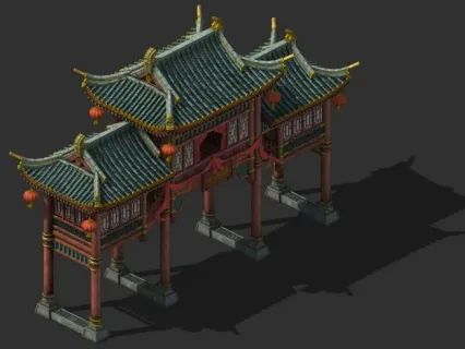 中古建筑模型 酿泉坊