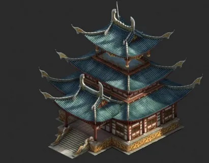 中古建筑模型-塔