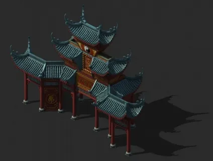 中古建筑模型-大牌坊