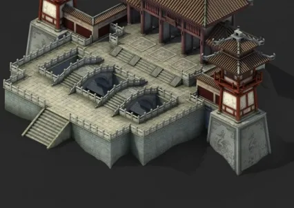 中古建筑模型__甘泉山01