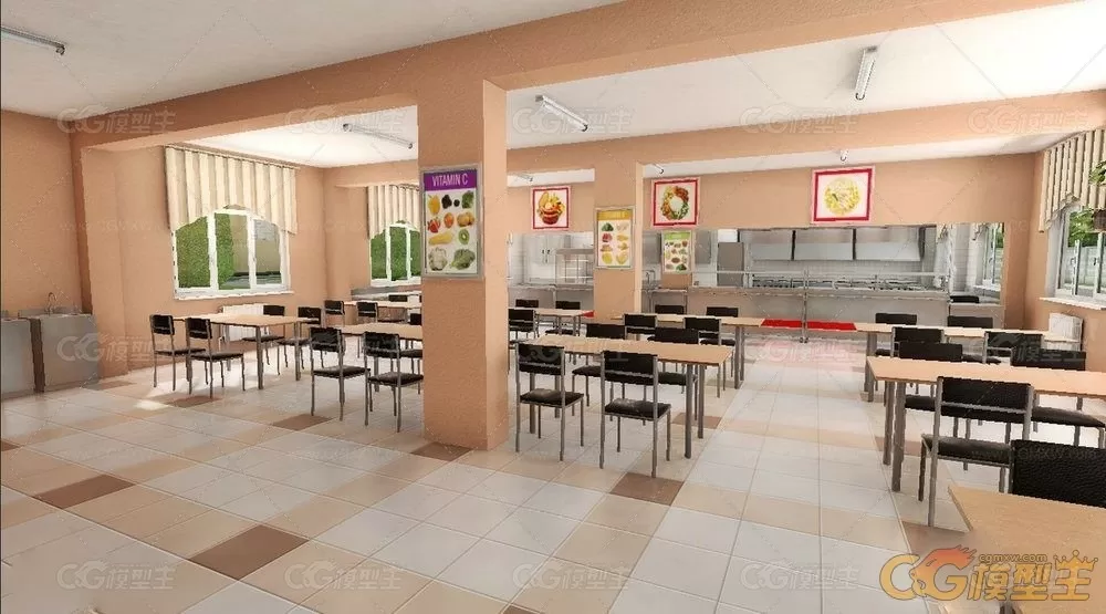 Unity精美学校场景3D模型 School Scene-1