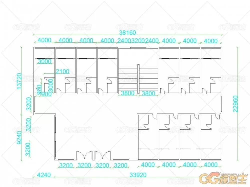 学生宿舍楼模型 手动制作-6