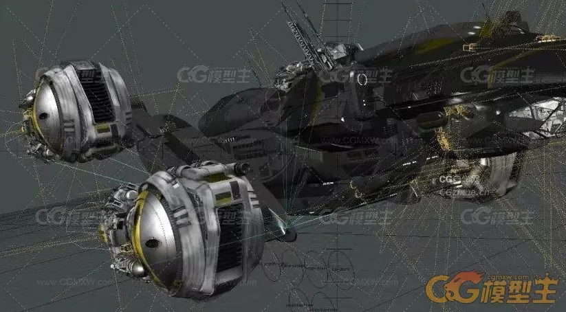 普罗米修斯 科幻飞船3D模型下载-5