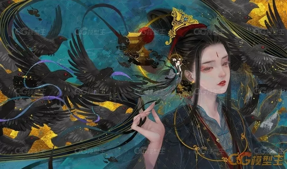 高级超清画面的古风原画插画教程-1