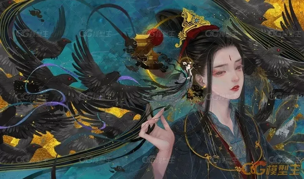 高级超清画面的古风原画插画教程-1