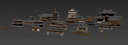 古代建筑宫殿太和殿日本江户城秦宫秦皇宫