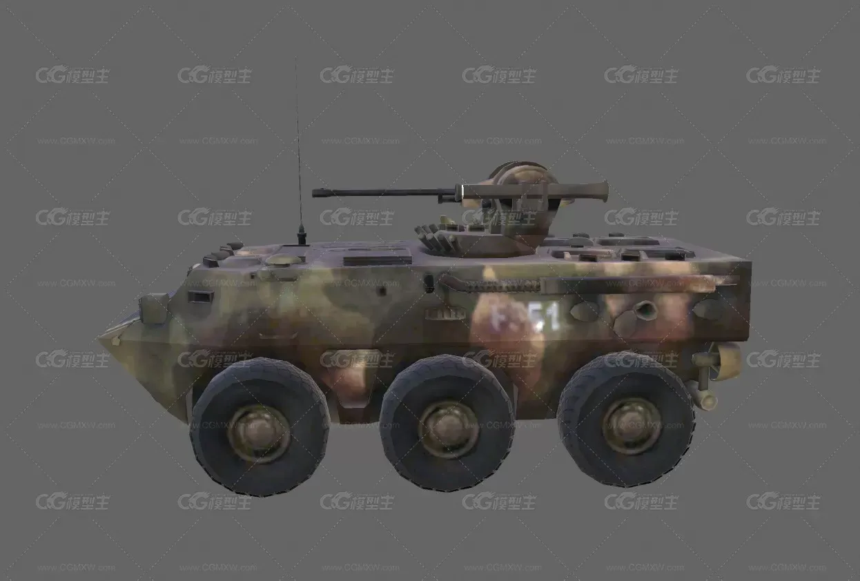 军用装甲车步兵战车模型-2
