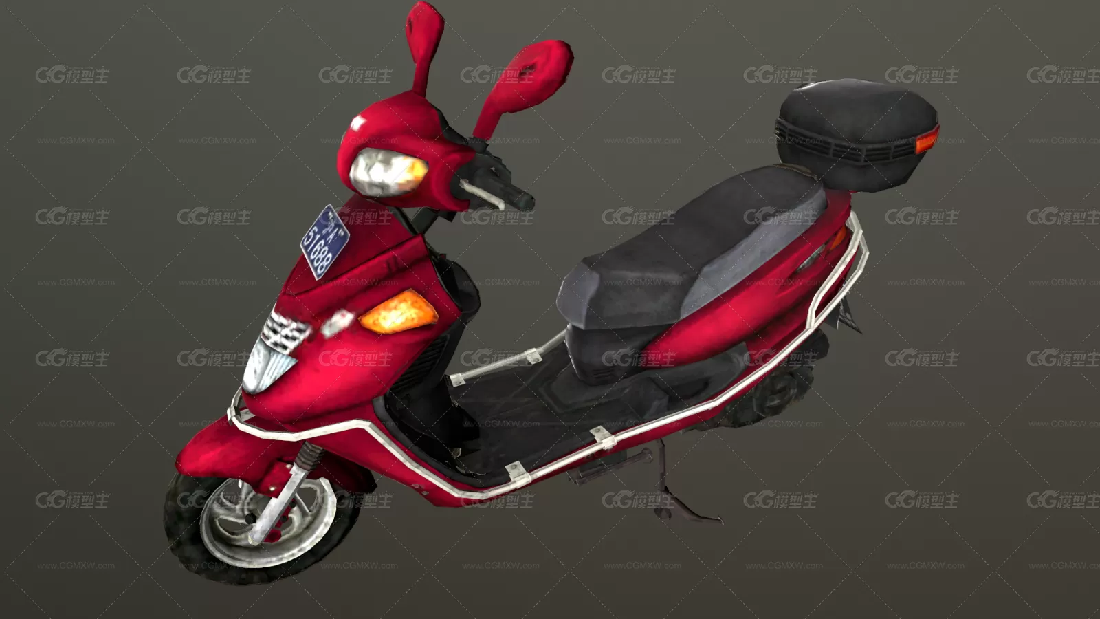 次世代PBR低模 电动车 Scooter 电瓶车 摩的 摩托车 摩托车的士 电动自行车 小型摩托车-1