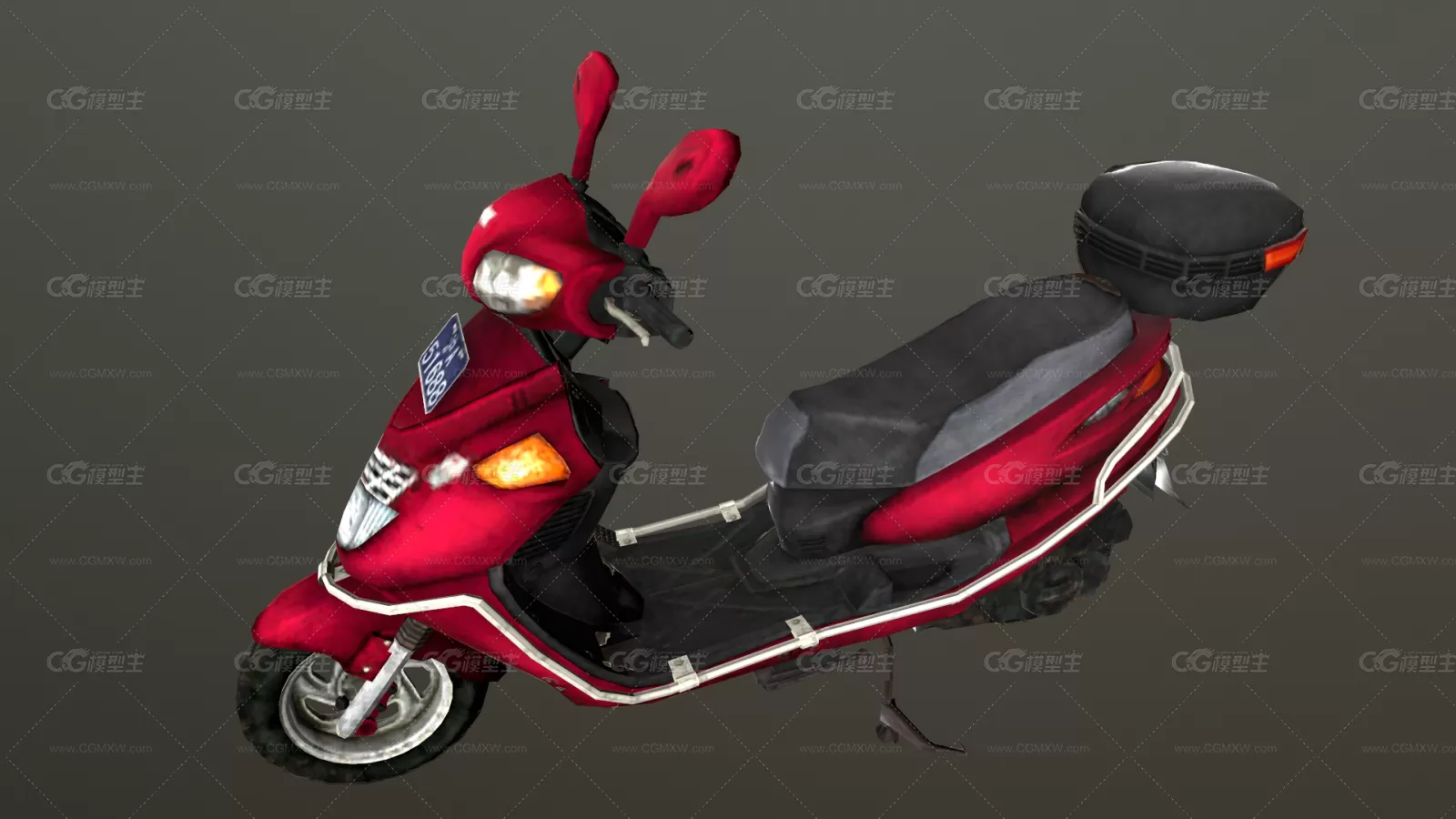 次世代PBR低模 电动车 Scooter 电瓶车 摩的 摩托车 摩托车的士 电动自行车 小型摩托车-5