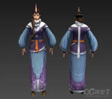 3D游戏女角色模型