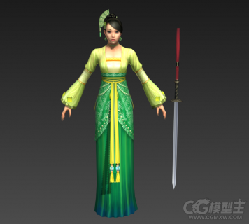 女侠 女剑客 3D模型