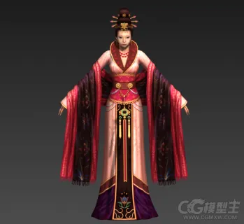 古代宫女3D模型