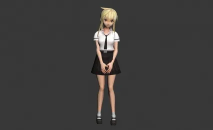 卡通女孩3D模型