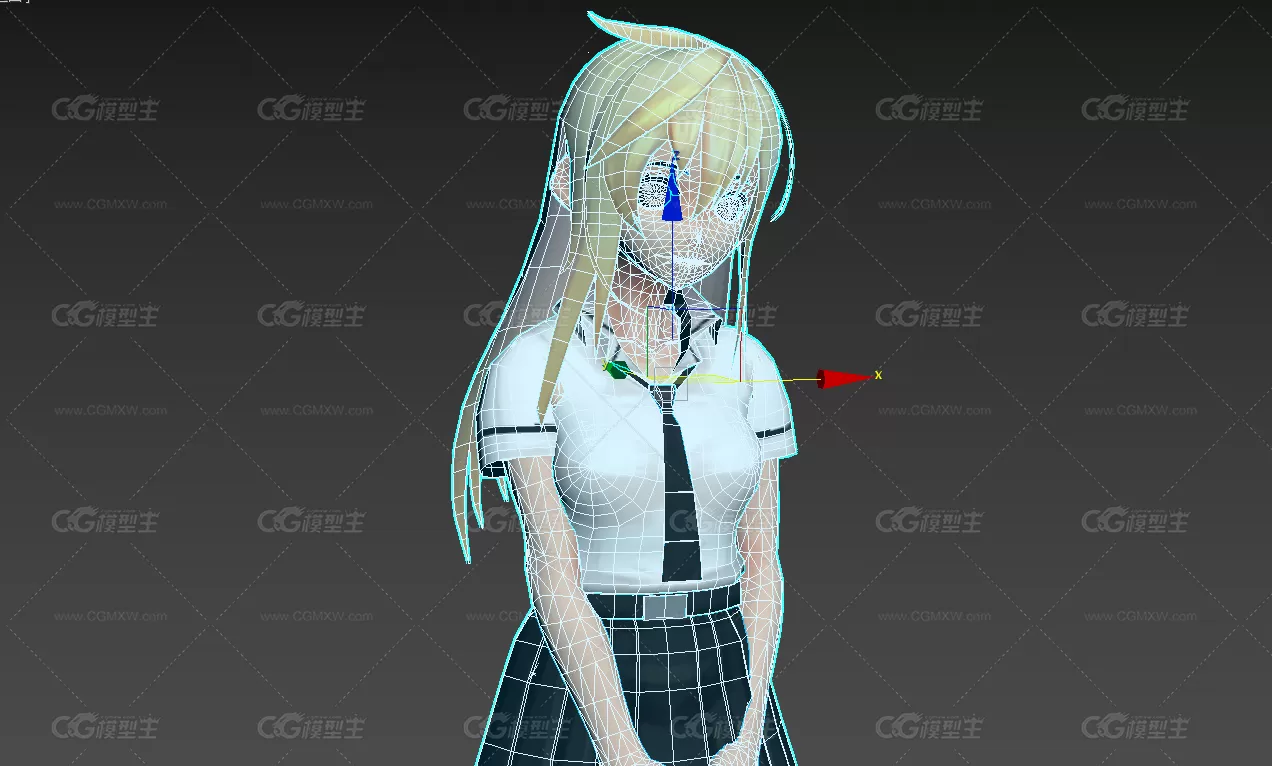 卡通女孩3D模型-5