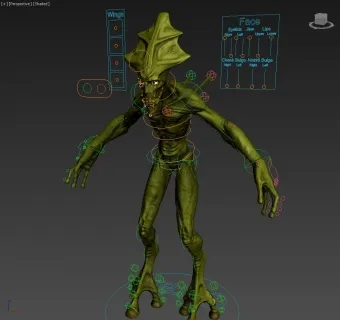 Okran Alien full textured and rigged