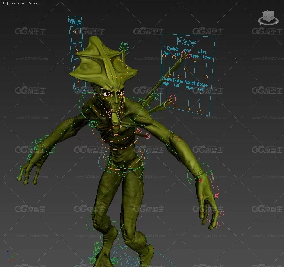 Okran Alien full textured and rigged-6