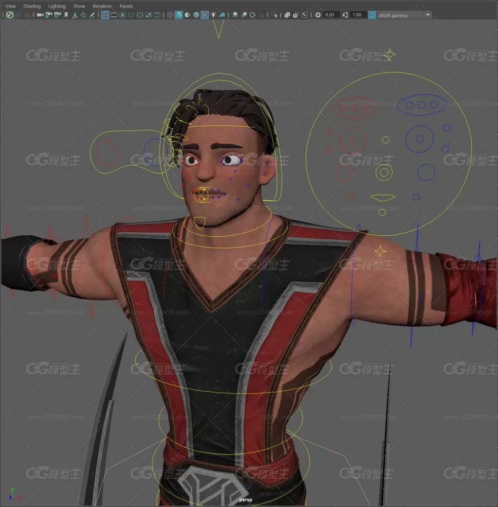 Ninja Rig full textured and rigged-2