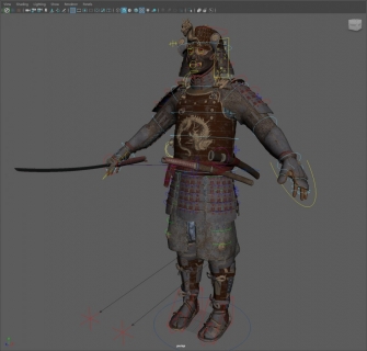 Samurai rigged and textured