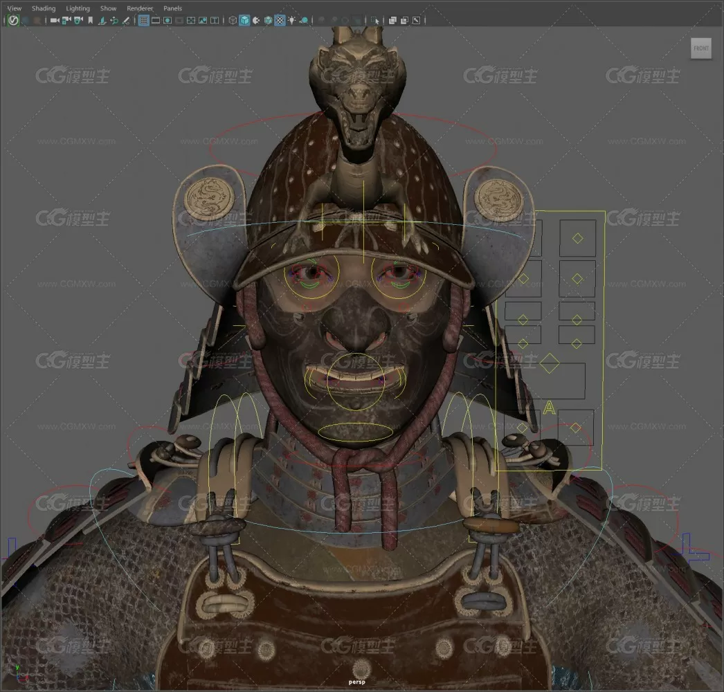 Samurai rigged and textured-3