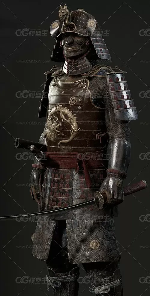 Samurai rigged and textured-7
