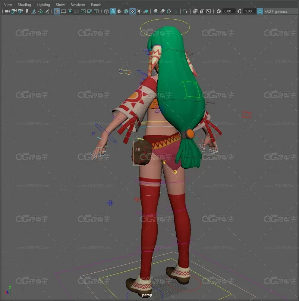 Feena worrier girl rigged and textured-5