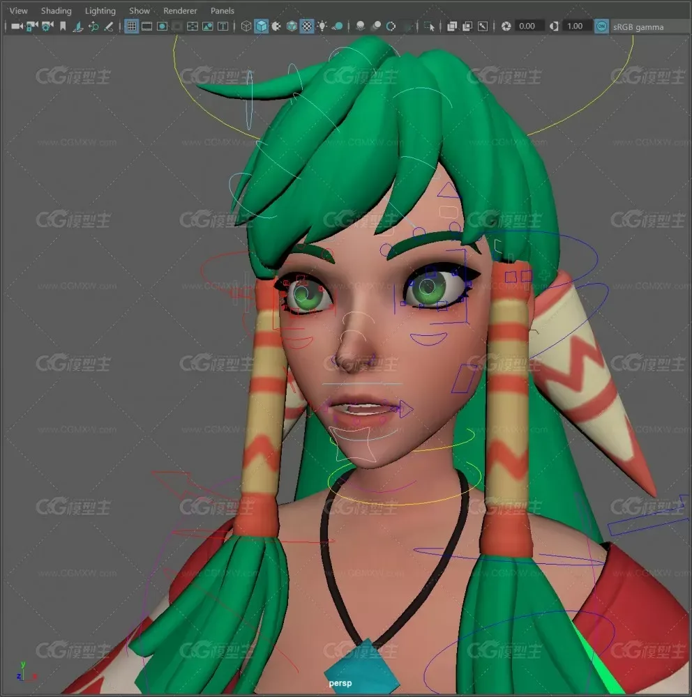 Feena worrier girl rigged and textured-6