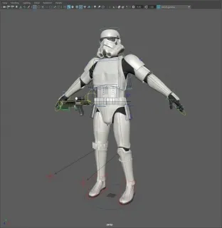 stormtrooper with gun (PROP) all rigged and textured