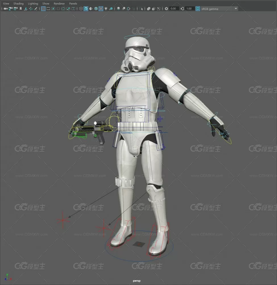 stormtrooper with gun (PROP) all rigged and textured-1