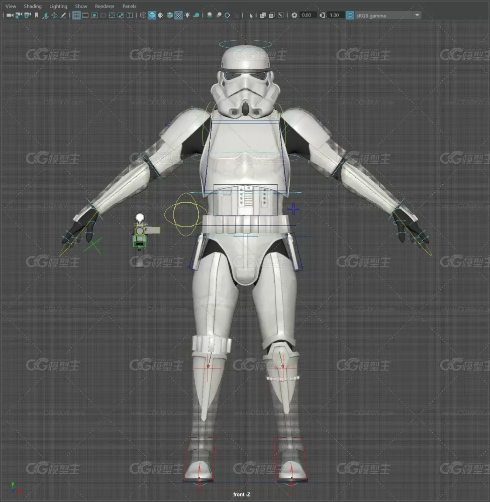 stormtrooper with gun (PROP) all rigged and textured-4