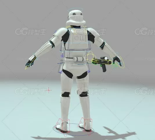 stormtrooper with gun (PROP) all rigged and textured-7