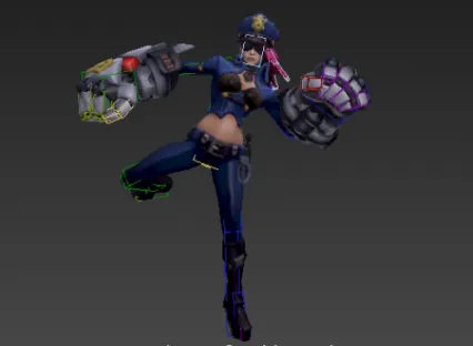 皮城女警3D模型 带绑定