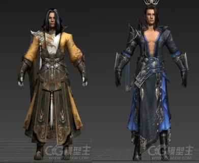 剑三帅哥 古装美男 游戏角色模型