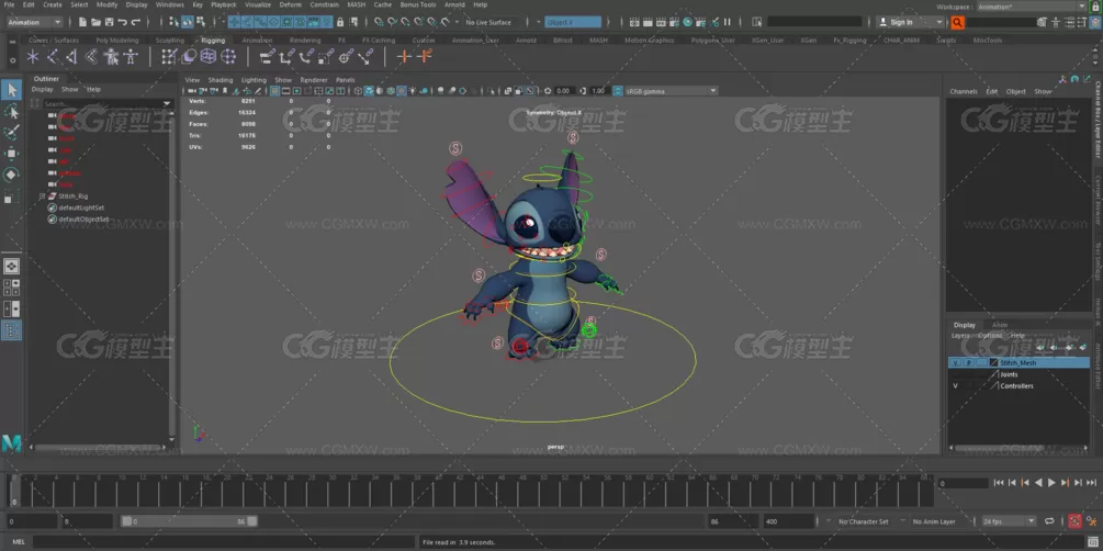 Stich full rigged with textures-6