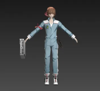 工装男3D模型 带绑定