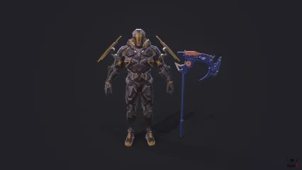 赛博风战士3D模型