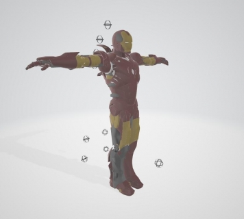 【3D模型】Iron Man Rigged，绑定动作的钢铁侠模型