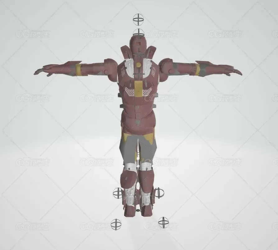 【3D模型】Iron Man Rigged，绑定动作的钢铁侠模型-3